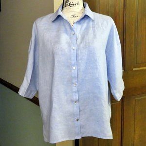 RACHEL ZOE Chambray Linen Shirt - S - LIKE NEW